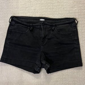 Old navy black wash denim shorts